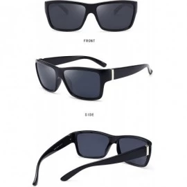 Aviator Unisex Polarized Driving Sunglasses Classic Fashion All-match Glasses - Black - CE180QNWMKD $11.76