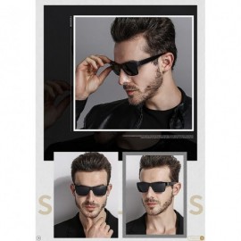 Aviator Unisex Polarized Driving Sunglasses Classic Fashion All-match Glasses - Black - CE180QNWMKD $11.76