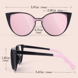 Oversized Cat Eye Mirrored Sunglasses for Women Fashion Oversized UV400 Protection Lenses MOZ1 - C918XT0AI0Z $19.42