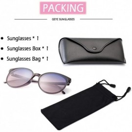 Cat Eye Oversized Sunglasses for Women Polarized Eyewear Fashion Big Frame UV Protection - Purple - CG18OSISUSI $6.94