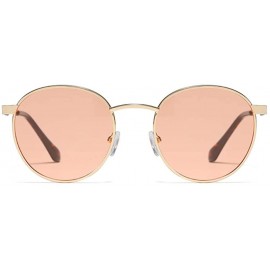 Round 60s Vintage Retro Hipster Lennon's Round Sunglasses Statement Hippie Glasses - Gold/Tinted Rose Orange - CY194ERC6U6 $1...