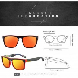 Square Sunglasses Trend Fashion Square Frame HD Lens Polarized UV400 Outdoor Sports 3 - 3 - C118YQO8XWK $12.90