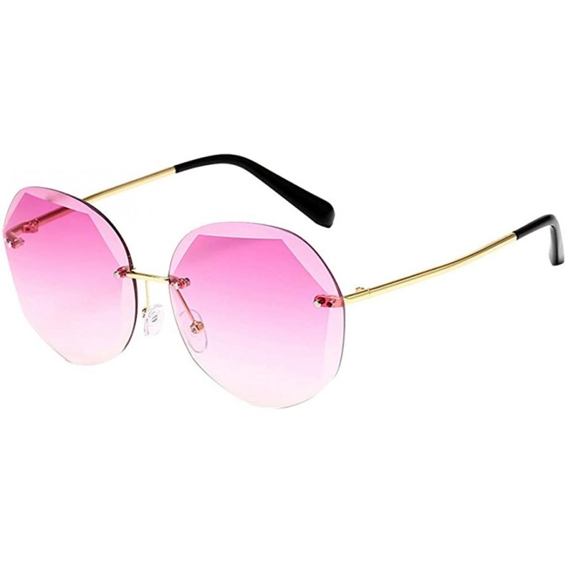 Oval Ladies Vintage Small Sunglasses Oval Slim Metal Frame Candy Color Classic Glasses - D - C9196IMNQD3 $11.13