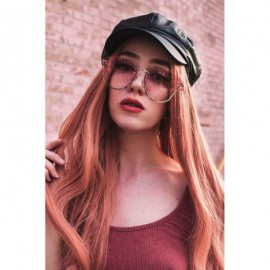 Oversized Oversized Metal Cat Eye Cutout Women Sunglass Flat Lens 3190-FLAP - Gold Frame/Purple Gradient Lens - CI18EQWYC77 $...