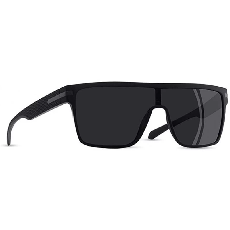 Polarized Oversized Square Sunglasses for Men Flexible Frame Sun Glasses  For Driving Goggle - C2black Gray - CA199HWTYEC