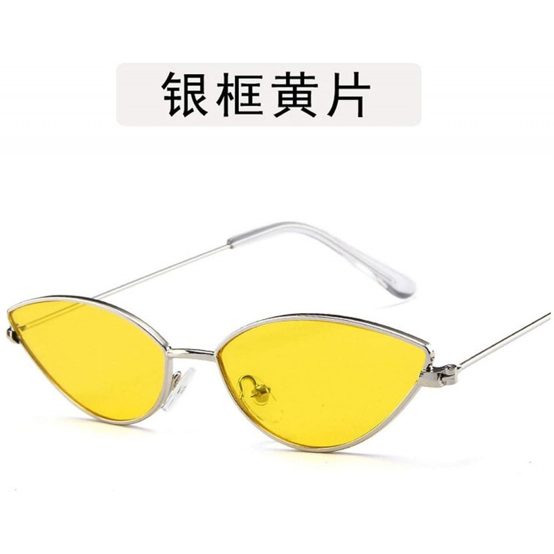 Cat Eye Ladies Classic Retro Cute Sexy Cat Eye Sunglasses Women Lens Small Metal Frame Sun Glasses - 3 - CY198A4235D $36.63