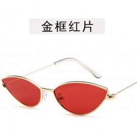 Cat Eye Ladies Classic Retro Cute Sexy Cat Eye Sunglasses Women Lens Small Metal Frame Sun Glasses - 3 - CY198A4235D $36.63