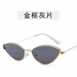 Cat Eye Ladies Classic Retro Cute Sexy Cat Eye Sunglasses Women Lens Small Metal Frame Sun Glasses - 3 - CY198A4235D $36.63