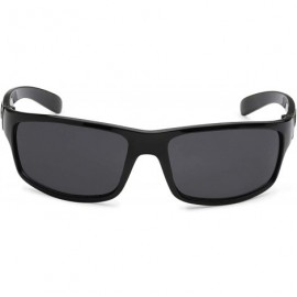 Wrap 9025 Black Sunglasses - Authentic Gangster Lowrider Eyewear Motorcycle Shades - CI18ADKMR07 $9.55