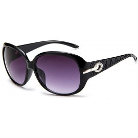 Square Unisex Fashion Square Shape UV400 Framed Sunglasses Sunglasses - Black - CG198CAD56N $20.24