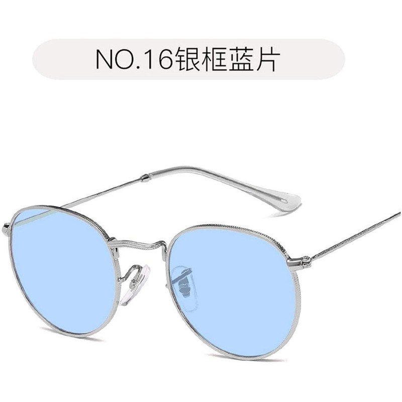 Round Retro Round Sunglasses Women Brand Designer Mirror Sun Glasses Vintage Metal Luxury Female Shades UV400 - 9 - C2198ZT57...