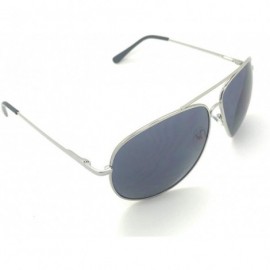 Oversized Premium Classic Aviator sunglasses for Men Women 100% UV Protection - Silver - CK18U5I3EOI $10.41