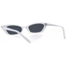 Cat Eye Womens Mod Plastic Rectangular Cat Eye Sunglasses - White - C518GQYWQZC $8.52