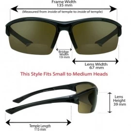 Polarized Bifocal Sunglasses Readers TR90 Frame Hard Case Strap - Brown ...