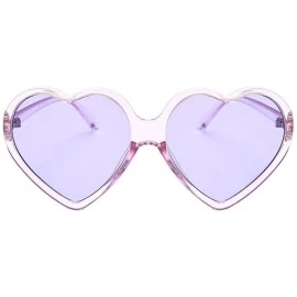 Oversized Women Fashion Oversized Heart Shaped Retro Sunglasses Cute Eyewear Uv Protection Eyeglasses Eyewear For Outdoor - C...