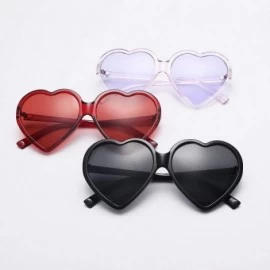 Oversized Women Fashion Oversized Heart Shaped Retro Sunglasses Cute Eyewear Uv Protection Eyeglasses Eyewear For Outdoor - C...