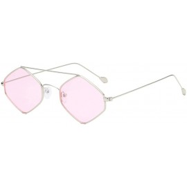 Cat Eye Women's Fashion Cat Eye Shade Sunglasses Integrated Stripe Vintage Glasses 2019 Fashion - Pink - CG18TL9YDTD $7.90