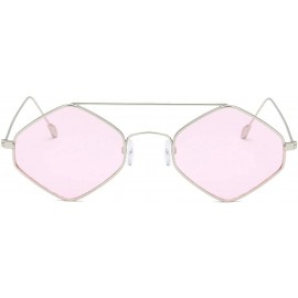 Cat Eye Women's Fashion Cat Eye Shade Sunglasses Integrated Stripe Vintage Glasses 2019 Fashion - Pink - CG18TL9YDTD $7.90