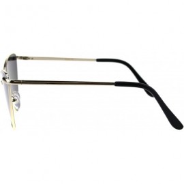 Oversized Womens Oversized Cateye Sunglasses Metal Frame Spring Hinge UV 400 - Gold (Peach Mirror) - CY18NXH6O2Q $8.58