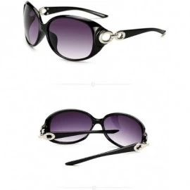 Goggle Women's Sunglasses Double Ring Large Frame Sunglasses - Brown - CS18XZKARCU $34.06