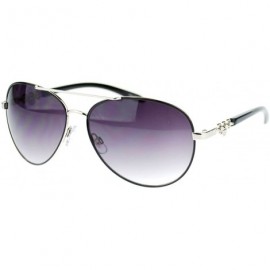 Aviator Womens Aviator Sunglasses Top Bar Colored Frame Round Aviators - Black - C011URC0N05 $11.48