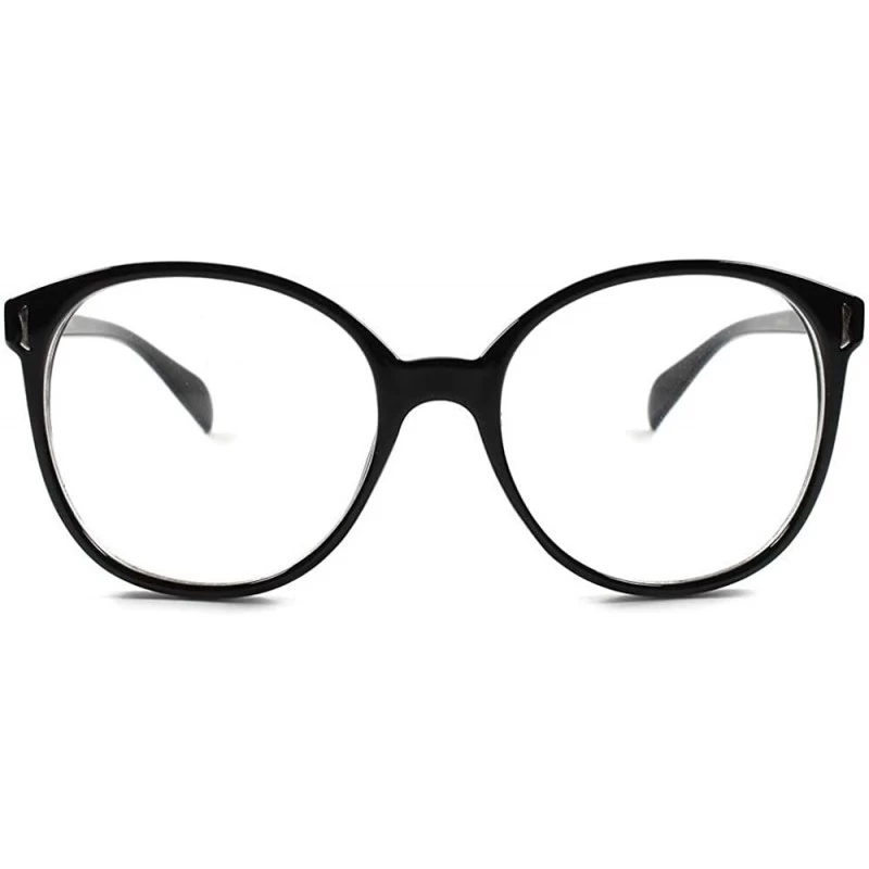 Oversized Classic Vintage Large Oversized Nerd Geeky Sexy Clear Lens Eye Glasses - Black - CB18XM922NY $8.08