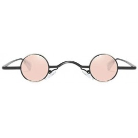 Round UV Protection Sunglasses for Women Men Full rim frame Round Plastic Lens and Frame Sunglass - Pink - CF19038U8E2 $8.97