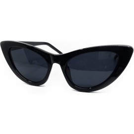 Oversized 8250 Clout Goggles Cat Eye Vintage Mod Style Retro Kurt Cobain Sunglasses - Black - CP18IZ8QLW4 $14.65