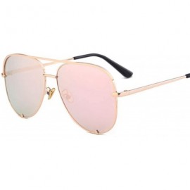 Oversized Mini Black Sunglasses Luxury Women Fashion 2019 Mirror Pink Glasses Pilot Style Adult Girls Gradient UV400 - CJ198A...