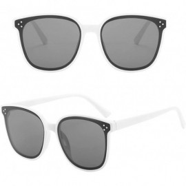 Oversized Vintage Harajuku Lightweight Oversized Sunglasses - White - C0196I0QDTH $10.75