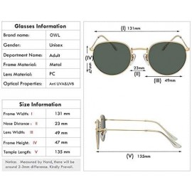 Oval Men Women Vintage Small Oval Metal Frame Sunglasses Mirrored Lens Shades - Gold-red - CT18IGTYKW5 $13.14