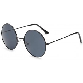 Goggle Retro Round Sunglasses Women-Luxury Polarized Shade Glasses-Metal Frame - F - C71905YKUZL $26.92