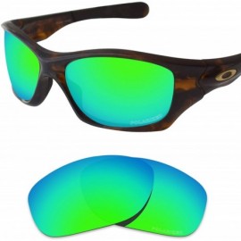 Oval Performance Replacement Lenses Pit Bull Polarized Etched - Value Pack - Carbon Black & Emerald Green - CD18I6DUM3Q $32.51