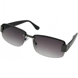 Semi-rimless Fashion Full Reader Reading Sunglasses R43 - Pewter Frame-gray Lenses - C1197O4853O $14.40