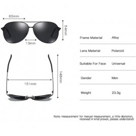 Rimless Polarized Sunglasses for Men Stainless Steel Frame UV400 Lenses Driving Outdoor Eyewear - E - CT198OE853O $15.97