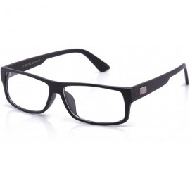 Square Unisex Retro Squared Celebrity Star Simple Clear Lens Fashion Glasses - 1836 Matte Black - C711T16JZVV $13.13