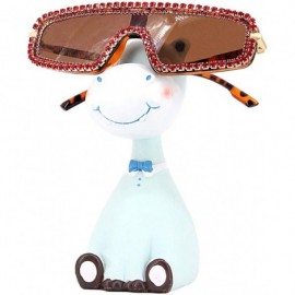 Oversized Oversize Shield Visor Sunglasses Flat Top Mirrored Mono Lens - Leopard - CG18RW90D6K $19.51