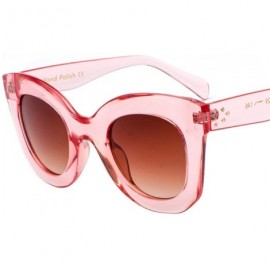 Fashion Sunglasses Gradient Oversized Outdoor - Tea - CK197HN7WZX