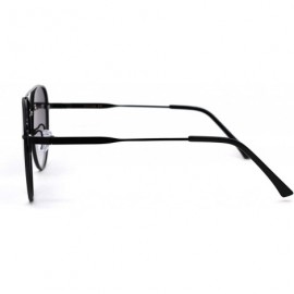 Rimless Luxury Rimless Double Bridge Designer Racer Pilots Sunglasses - Black Smoke - CN18WY75L3I $17.73