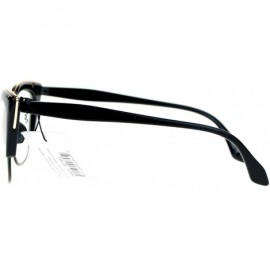 Round Womens High Point Squared Half Rim Look Cat Eye Glasses - Black - CC121RDNISL $9.70