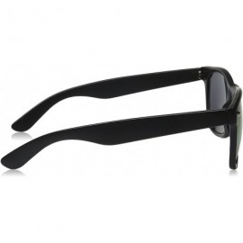 Oversized Matte Black Horn Rimmed Sunglasses - Classic - Black / Purple - C712ECUDWVT $8.60