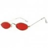 Goggle 2019 New Style Vintage Slender Oval Sunglasses Small Metal Frame Candy Colors - C - CS18SIY47GX $6.58