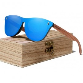 Goggle Wood Sunglasses Vintage Polarized Men's Natural Wooden Eyewear Accessories - Black Bubinga Wood - CN194ONEUZT $37.44