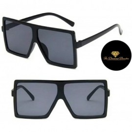 Square Square Oversized Sunglasses for Women Men Flat Top Fashion Shades - CQ199DNCZ4X $23.44