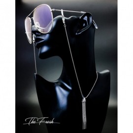 Aviator Clear Lens XL Oversized Aviator Sunglasses and Necklace Eyeglass Chain Holder - 6-silver/Silver Chain-3 - C01867EH604...