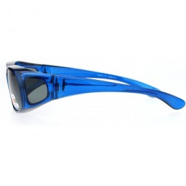 Rectangular Polarized 55mm Rectangular Fit Over Plastic Sunglasses - Blue - CO12O2AJBG9 $14.38