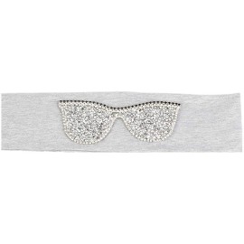 Wrap Plain Stretch Headb s Sunglasses Elastic Headb Rhinestones Hair B - Silver Light Grey - CX18T944D08 $42.25