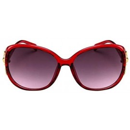 Round Men Women Fashion Sunglasses Vintage Retro Round Eyewear Outdoor Travel Beach UV 400 Sunglasses - Wine - CI190HS636A $8.42