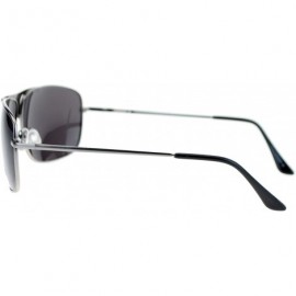 Rectangular SA106¨ Polarized Luxury Racer Flat Top Metal Rectangular Pilot Sunglasses - Gunmetal - CK11ZFVYX95 $9.97