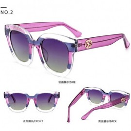 Rimless Fashion Contrast Color Sunglasses Driving Driving Box Mirror Tide Classic Sunglasses - CP18X93GZGT $50.78